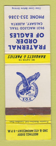 Matchbook Cover - Eagles Club Calgary AB