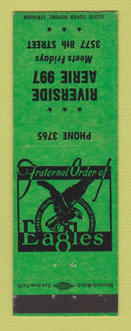 Matchbook Cover - Eagles Club Riverside CA