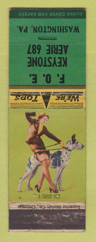 Matchbook Cover - Eagles Club Washington PA pinup WEAR