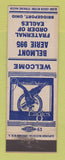 Matchbook Cover - Eagles Club Bridgeport OH WEAR