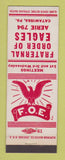 Matchbook Cover - Eagles Club Catawissa PA