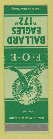 Matchbook Cover - Eagles Club Ballard WA