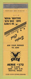 Matchbook Cover - Eagles Club Seattle WA Ballard PEACH