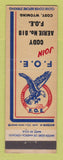 Matchbook Cover - Eagles Club Cody WY