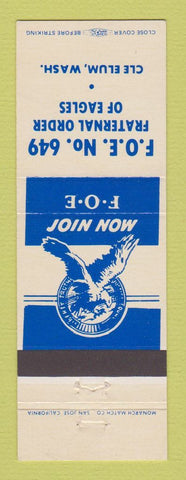 Matchbook Cover - Eagles Club Cle Elum WA