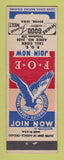 Matchbook Cover - Eagles Club Boone IA