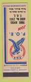 Matchbook Cover - Eagles Club Three Rivers MI