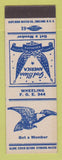 Matchbook Cover - Eagles Club Wheeling WV SAMPLE