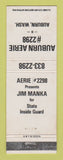Matchbook Cover - Eagles Club Auburn WA