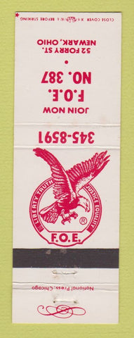 Matchbook Cover - Eagles Club Newark OH