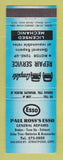 Matchbook Cover - Paul Ross's Esso oil gas Stratford ON