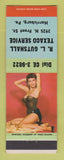 Matchbook Cover - RL Gutshall Texaco oil gas Harrisburg PA pinup