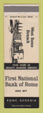 Matchbook Cover - First National Bank Rome GA