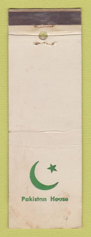 Matchbook Cover - Pakistan House WEAR