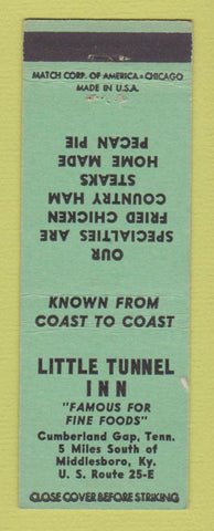 Matchbook Cover - Little Tunnel Inn Middlesboro KY