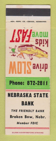 Matchbook Cover - Nebraska State Bank Broken Bow NE WEAR