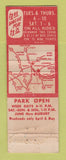 Matchbook Cover - Playtown Springfield PA amusement clown WORN