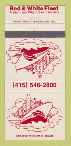 Matchbook Cover - Red & White Fleet San Francisco CA 30 Strike