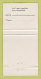 Matchbook Cover - Max's Diner San Francisco CA 30 Strike
