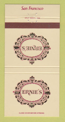 Matchbook Cover - Ernie's Restaurant San Francisco CA #1 30 Strike
