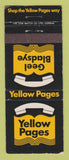 Matchbook Cover - Yellow Pages Phone Book South Africa WORN