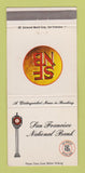 Matchbook Cover - San Francisco National Bank CA 30 Strike