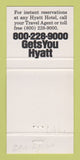 Matchbook Cover - Hyatt Hotel San Francisco CA 30 Strike