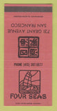 Matchbook Cover - Four Seas San Francisco CA 30 Strike
