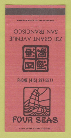 Matchbook Cover - Four Seas San Francisco CA 30 Strike