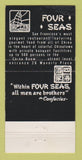 Matchbook Cover - Four Seas San Francisco CA 30 Strike
