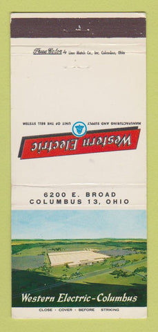 Matchbook Cover - Western Electric Bell Telephone Columbus OH 30 Strike
