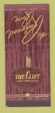 Matchbook Cover - Clift San Francisco CA Redwood Room WEAR 30 Stick