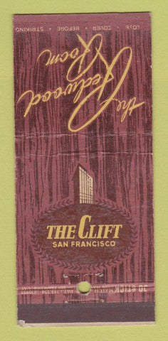 Matchbook Cover - Clift San Francisco CA Redwood Room WEAR 30 Stick