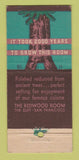 Matchbook Cover - Clift San Francisco CA Redwood Room WEAR 30 Stick