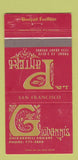 Matchbook Cover - Giovanni's Restaurant San Francisco CA WEAR 30 Strike
