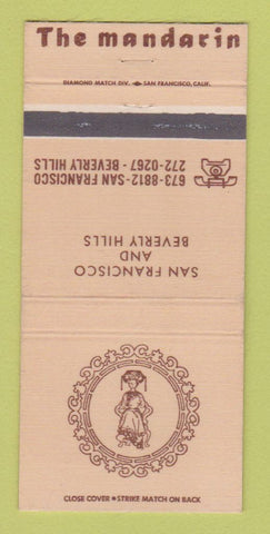 Matchbook Cover - The Mandarin San Francisco CA Beverly Hills 30 Strike