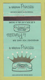 Matchbook Cover - Le Princesse Telephone Princess QC WEAR TEAL 30 Strike