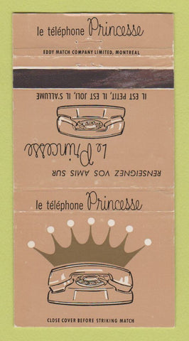 Matchbook Cover - Le Princesse Telephone Princess QC WEAR GOLD 30 Strike