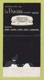 Matchbook Cover - Le Princesse Telephone Princess QC WEAR GOLD 30 Strike