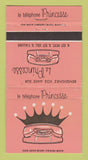 Matchbook Cover - Le Princesse Telephone Princess QC WEAR SALMON 30 Strike