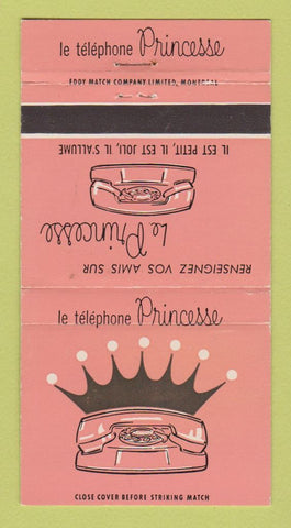 Matchbook Cover - Le Princesse Telephone Princess QC WEAR SALMON 30 Strike