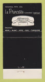 Matchbook Cover - Le Princesse Telephone Princess QC WEAR SALMON 30 Strike