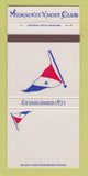 Matchbook Cover - Milwaukee Yacht Club WI 30 Strike