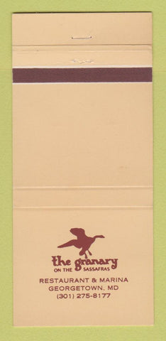 Matchbook Cover - The Granary Georgetown MD 30 Strike