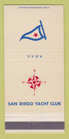 Matchbook Cover - San Diego Yacht Club CA 30 Strike
