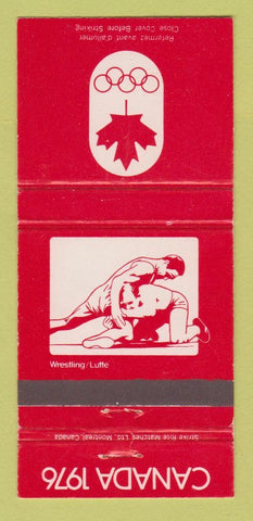 Matchbook Cover - 1976 Olympics Canada Wrestling RED 30 Strike