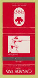 Matchbook Cover - 1976 Olympics Canada Fencing RED 30 Strike