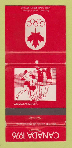 Matchbook Cover - 1976 Olympics Canada Volleyball RED 30 Strike