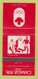 Matchbook Cover - 1976 Olympics Canada Handball RED 30 Strike