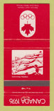 Matchbook Cover - 1976 Olympics Canada Swimming RED 30 Strike